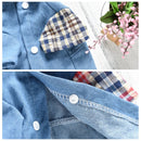 Camisa Jeans com Xadrez