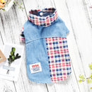 Camisa Jeans com Xadrez