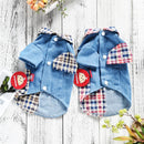 Camisa Jeans com Xadrez