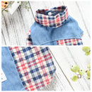 Camisa Jeans com Xadrez