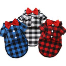 Camisa Social Xadrez com Gravata Borboleta