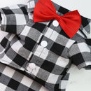 Camisa Social Xadrez com Gravata Borboleta
