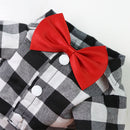 Camisa Social Xadrez com Gravata Borboleta