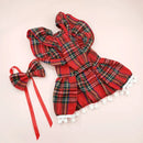 Vestido Xadrez com Laço