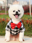 Camisa Social Xadrez com Gravata Borboleta