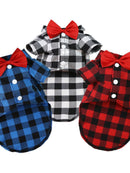 Camisa Social Xadrez com Gravata Borboleta