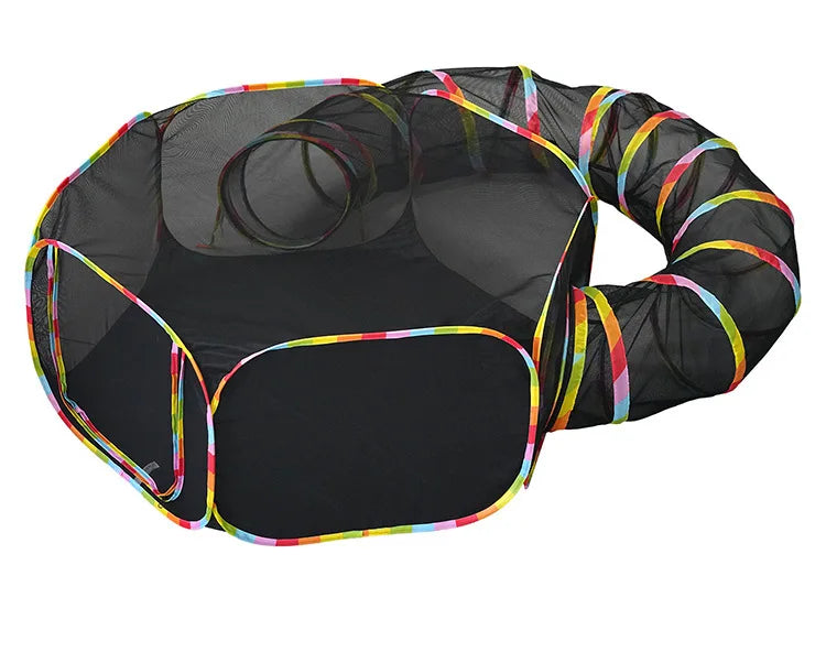 Túnel e Tenda Dobrável para Gatos