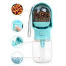 Garrafa Portátil 2 em 1 para Água e Ração