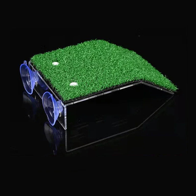 Plataforma Flutuante com Grama Artificial para Tartarugas