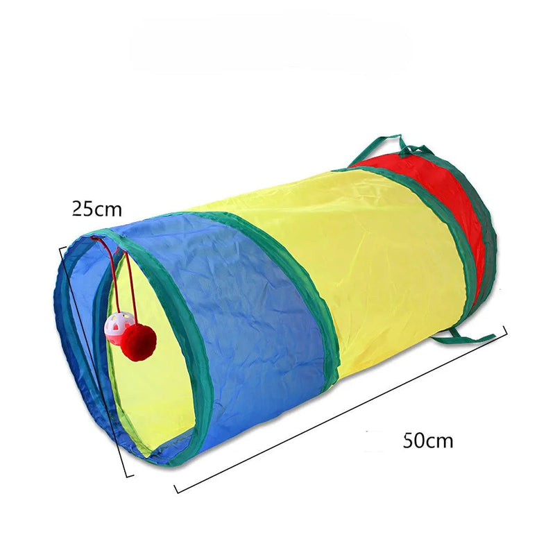 Túnel e Tenda Dobrável para Gatos