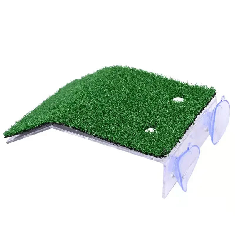 Plataforma Flutuante com Grama Artificial para Tartarugas