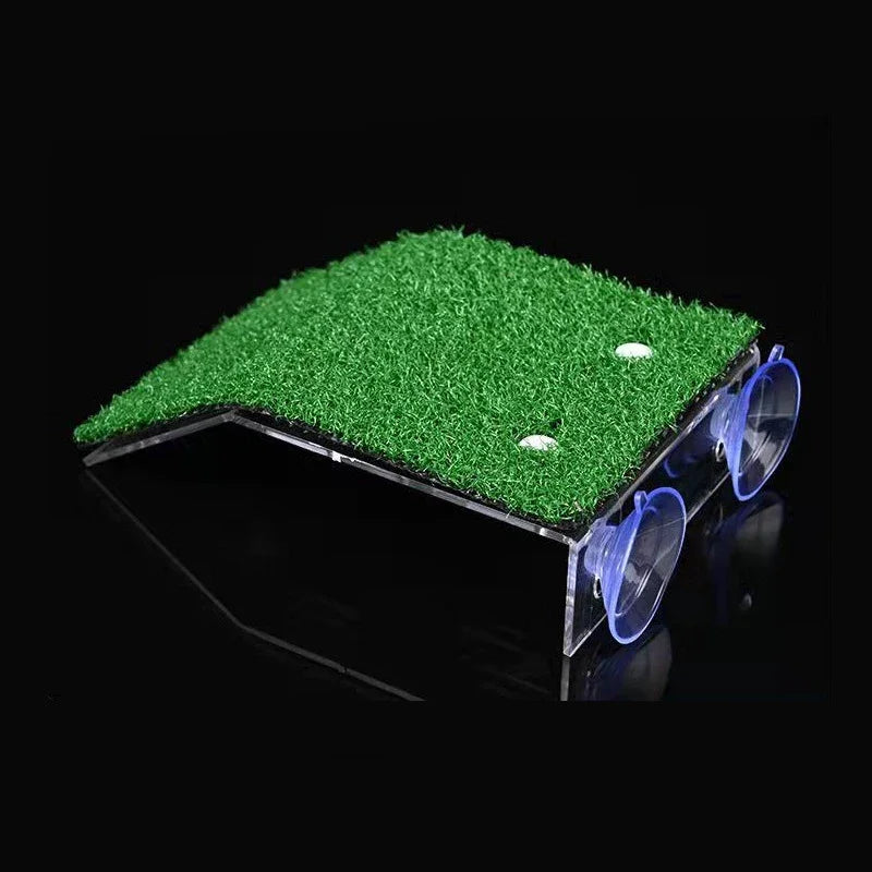 Plataforma Flutuante com Grama Artificial para Tartarugas