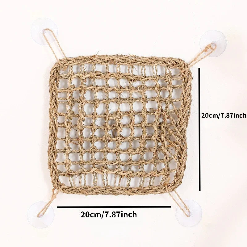 Cama de Palha com Rede Natural para Répteis