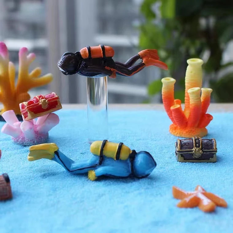 Decoração Aquário Mergulhador