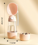 Garrafa Portátil 2 em 1 com Dispenser de Ração e Água